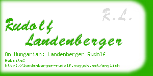 rudolf landenberger business card